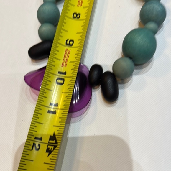 Decouture Purple and Black Beaded Statement Necklace - Picture 4 of 6